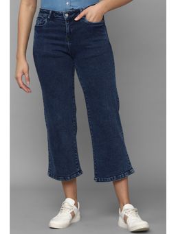 Allen Solly - Women Navy Blue Regular Fit Mid Wash Jeans