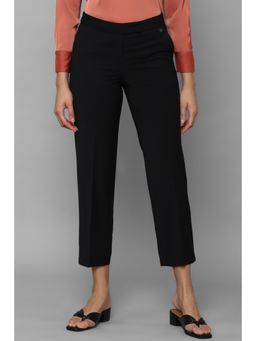 Allen Solly - Women Black Regular Fit Solid Casual Trousers