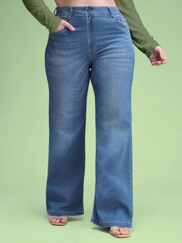 Miss Chase - Blue Solid Plain Jeans