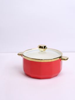 Smokey Cocktail - Ceramic Covered Dish (Red)