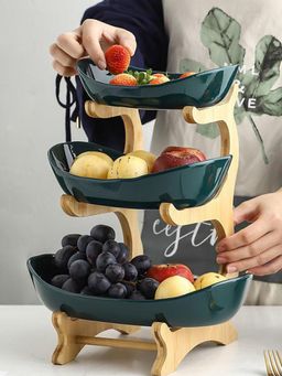 Smokey Cocktail - Triple Decker Fruit Tray (Green)