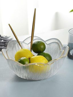 Smokey Cocktail - Floral Transparent Bowl (Set of 2)
