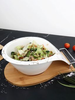 Smokey Cocktail - Artisan Serving Platter With Wood (White)