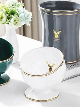 Smokey Cocktail - Mini Round Platter (White)