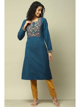 Rangriti - Women Blue Acrylic Kurta
