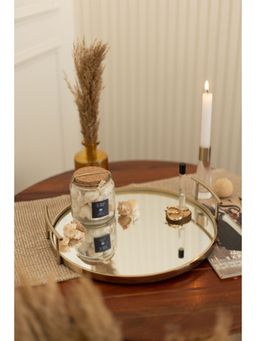 Twig & Twine - Auric Gold Round Mirror Tray