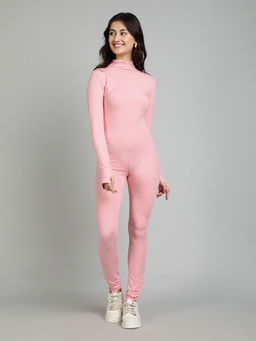 KOTTY - Women Long Sleeve High Neck Solid Jumpsuit