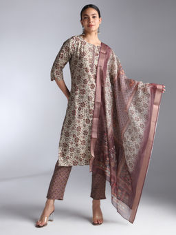 House Of Dharaa - Women Printed Stylish Trendy Kurta with Pant and Dupatta (Set of 3)