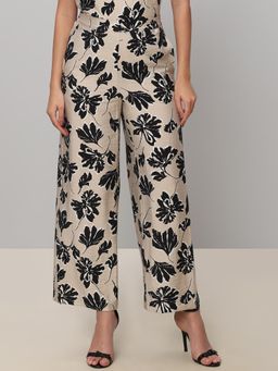 VERO MODA - Grey Floral Wide Pant