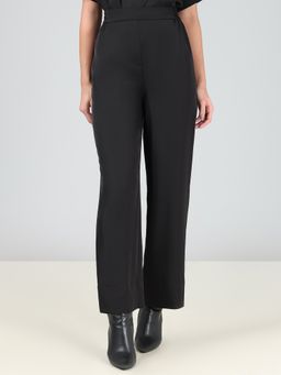 VERO MODA - Black Solid Wide Pant
