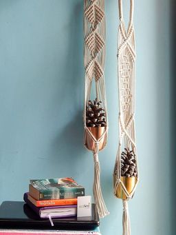 Ecofynd - Macrame Plant Hanger (Set Of 2)