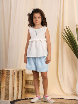 CASA NINOS - White-Blue Co-Ord (Set of 2)