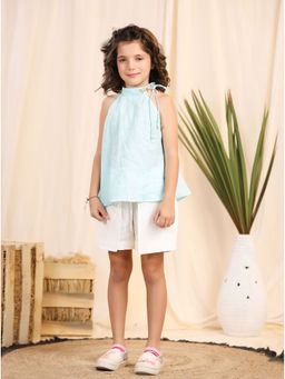 CASA NINOS - Neck Tie Mint Blue Co-Ord (Set of 2)