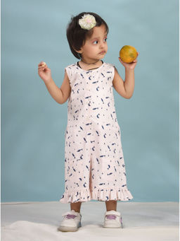 CASA NINOS - Dolphin Pink Print Jumpsuit