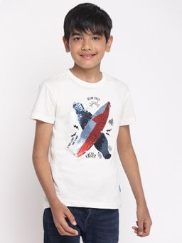Lil Tomatoes - Boys Graphic Cotton T-shirt White