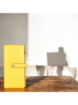 LODIS - Women Yellow Leather Solid Wallet