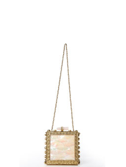 HOUSE OF WEBHIN - Meher Golden Mother Of Pearl Clutch