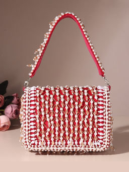 HOUSE OF WEBHIN - Jhalak Red Flap Bag