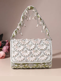 HOUSE OF WEBHIN - Noorani Green Flap Bag