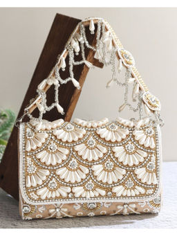 HOUSE OF WEBHIN - Noorani Beige Flap Bag