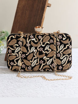 HOUSE OF WEBHIN - Mahrose Black Clutch