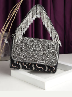 HOUSE OF WEBHIN - Raaz Black Flap Bag