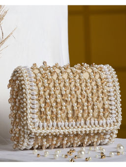 HOUSE OF WEBHIN - Jhalak Beige Flap Bag