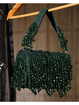 HOUSE OF WEBHIN - Shabnam Green Flap Bag
