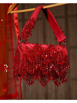 HOUSE OF WEBHIN - Shabnam Red Flap Bag
