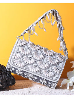 HOUSE OF WEBHIN - Noorani Grey Flap Bag