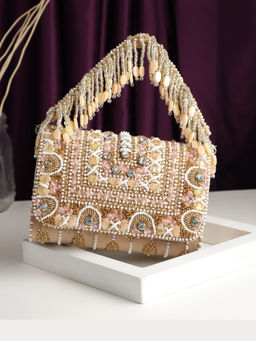 HOUSE OF WEBHIN - Inaaya Beige Flap Bag