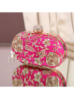 HOUSE OF WEBHIN - Pink Adaa Oval Clutch