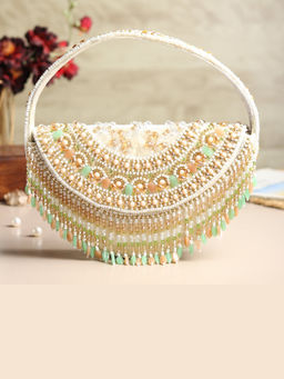 HOUSE OF WEBHIN - Anaya Pearl Hand Embroidered Bag