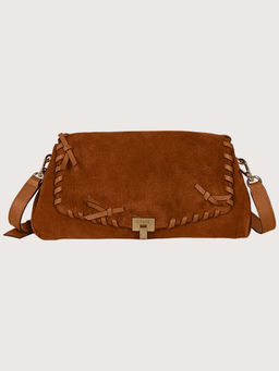 LODIS - Women Brown Suede Solid Sling Bag