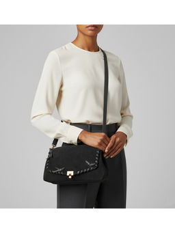 LODIS - Women Black Suede Solid Sling Bag