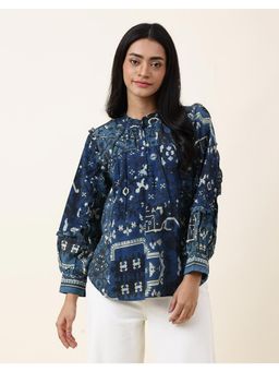 Fabindia - Indigo Cotton Printed Top