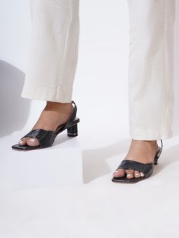 Sherrif Shoes - Black Block Sandals