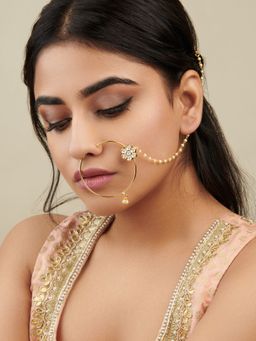 Curio Cottage - The Zoya Floral Kundan Nath