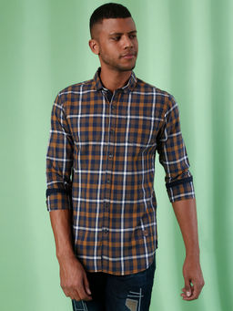 Campus Sutra - Men Full Sleeve Checkered Casual Shirt