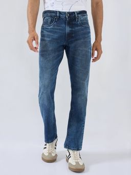 Spykar - Men Blue Solid Relaxed Fit Jeans