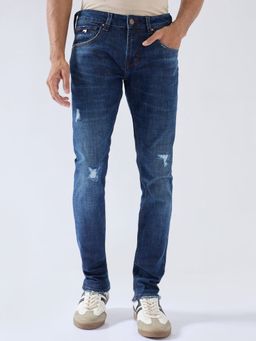 Spykar - Men Dark Blue Solid Slim Fit Jeans