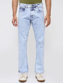 Spykar - Men Light Blue Solid Relaxed Fit Jeans