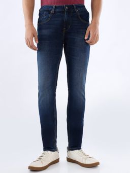 Spykar - Men Navy Blue Solid Slim Fit Jeans