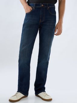 Spykar - Men Navy Blue Solid Regular Fit Jeans