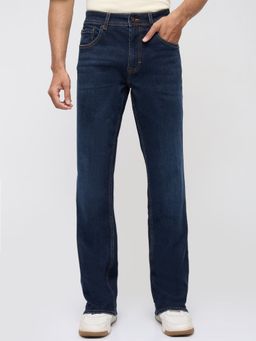 Spykar - Men Navy Blue Solid Regular Fit Jeans