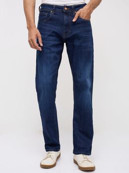 Spykar - Men Dark Blue Solid Relaxed Fit Jeans