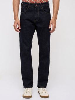 Spykar - Men Dark Navy Blue Solid Relaxed Fit Jeans