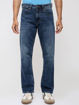 Spykar - Men Dark Blue Solid Relaxed Fit Jeans