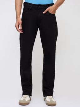 Spykar - Men Black Solid Relaxed Fit Jeans
