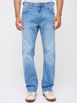 Spykar - Men Light Blue Solid Relaxed Fit Jeans